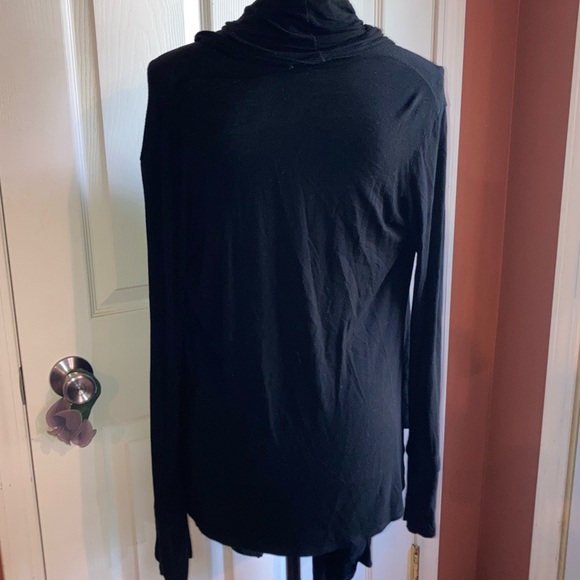 Open Front Cardigan Lightweight Sweater by Taroo Black Medium Casual Wear - Picture 5 of 8